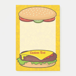 Cheeseburger Post-it Klebezettel