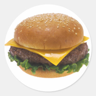 Cheeseburger Runder Aufkleber