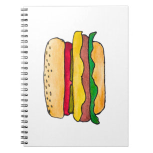 Cheeseburger-Spiralblock und Rezeptbuch Notizblock