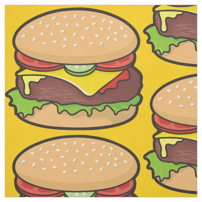 Cheeseburger Stoff (Muster)