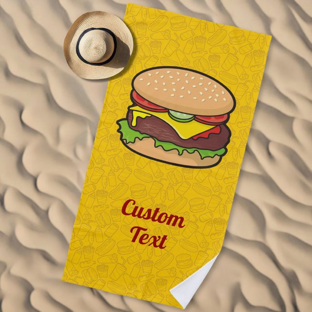 Cheeseburger Strandtuch (Von Creator hochgeladen)