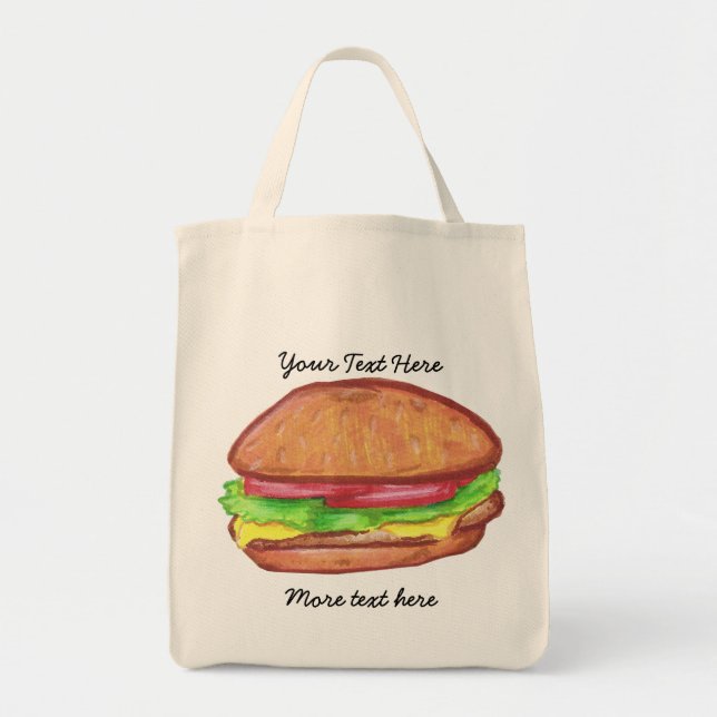 Cheeseburger-Taschen-Tasche Tragetasche (Vorne)