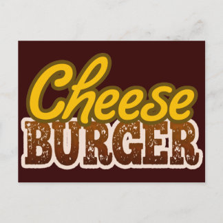 Cheeseburger Text Design Postkarte
