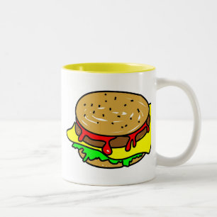 Cheeseburger Zweifarbige Tasse