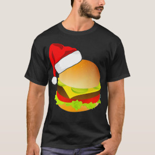Cheeseburgers Hamburger Weihnachtsmannmütze Matchi T-Shirt