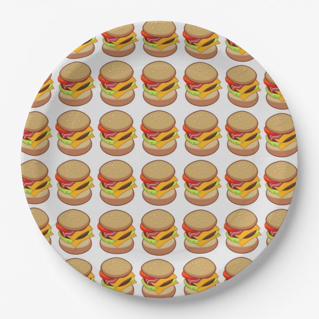 CHEESEBURGERS PAPPTELLER (Vorderseite)