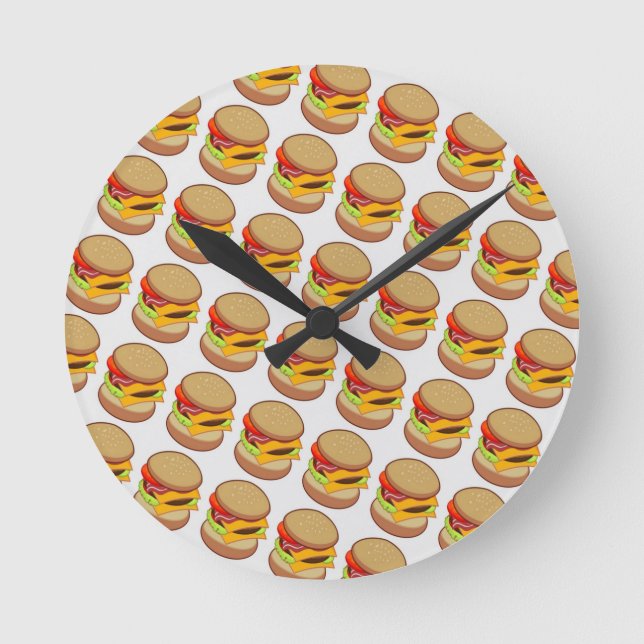 CHEESEBURGERS RUNDE WANDUHR (Vorderseite)