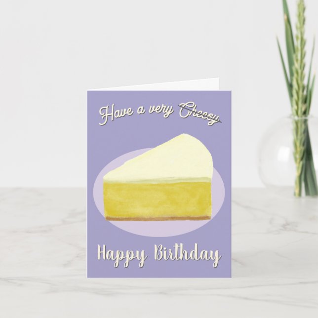 Cheesecake Funny Birthday Card Karte (Vorderseite)