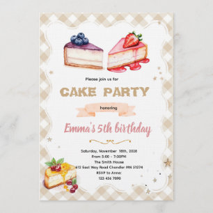 Cheesecake-Party-Einladung Einladung
