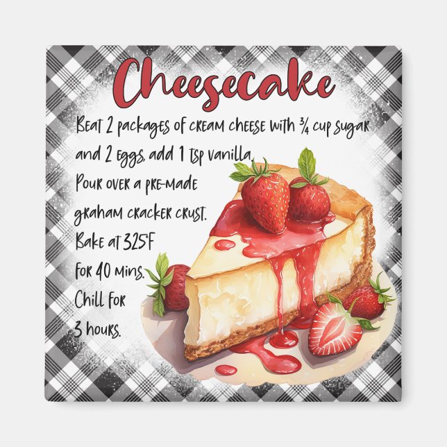 Cheesecake Recipe Magnet (Vorne)
