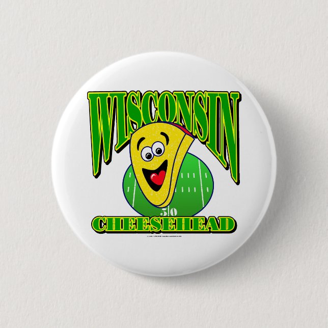 CheeseHead Cartoon 2 Button (Vorderseite)