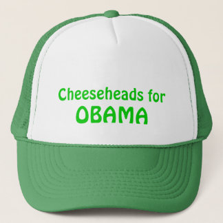 Cheeseheads für Obama-Fernlastfahrer-Hut, grün Truckerkappe