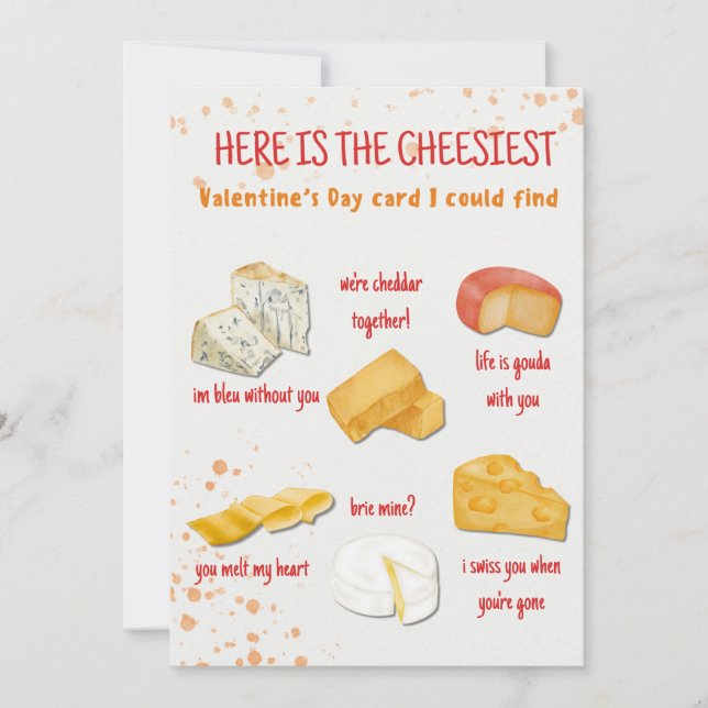 Cheesiest Funny Valentine's Day Card Feiertagskarte (Vorderseite)