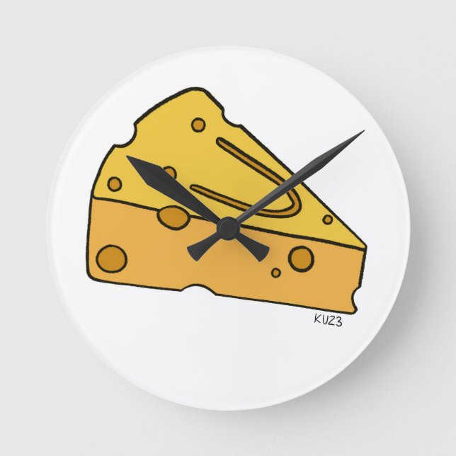 Cheesin’ Cutie Käse Runde Wanduhr (Vorderseite)