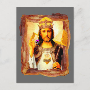 Cheesus Bacon Christ Postkarte