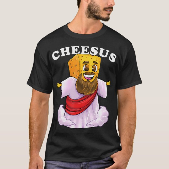 Cheesus Christ Funny Chee Jesus Christlich Pun Ch T-Shirt (Vorderseite)
