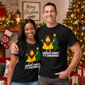 Cheesus Christus Es Ist Weihnachten Lustiger Käse T-Shirt