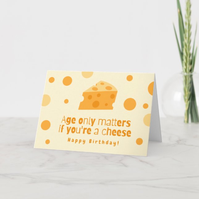 Cheesy Birthday Card Feiertagskarte (Vorderseite)