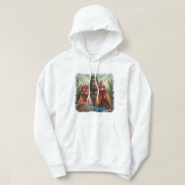 "Cheesy Chicken Selfies" Bigfoot Photo Op  Hoodie (Design vorne)