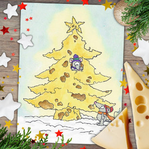 CHEESY CHRISTMAS Postcard von Nicole Janes Feiertagspostkarte