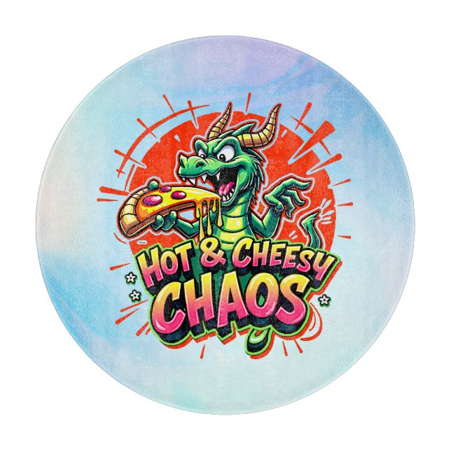 Cheesy Dragon Delight Schneidebrett (Vorderseite)