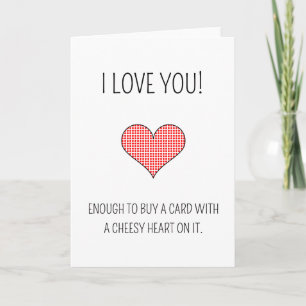 Cheesy heart - Valentine's Day card Feiertagskarte