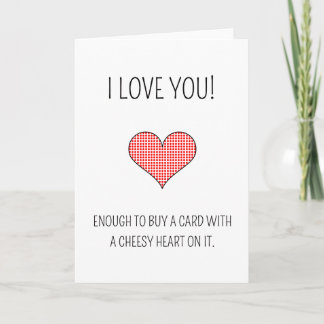 Cheesy heart - Valentine's Day card Feiertagskarte