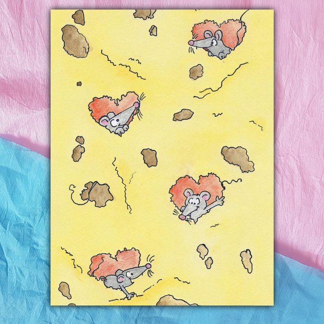 Cheesy Hearts Valentinstag Feiertagspostkarte (Von Creator hochgeladen)