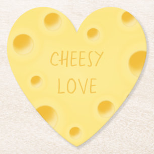 "Cheesy Liebe" Adorable Custom Schweizer Käse Herz Untersetzer