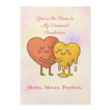 Cheesy Liebe & Laughs - Funny Magnetic Card