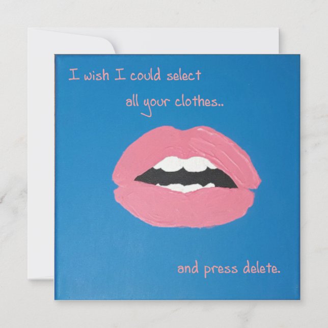 Cheesy Lines for Valentine's Einladung (Vorderseite)