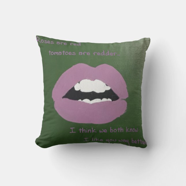 Cheesy Lines for Valentine's pillow Kissen (Vorderseite)