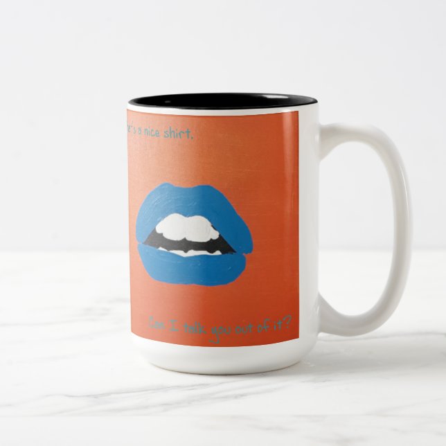 Cheesy Lines for Valentine's Zweifarbige Tasse (Rechts)