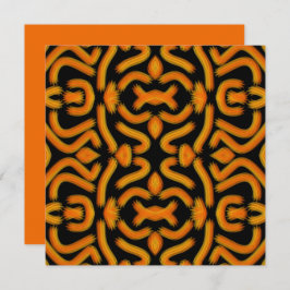 Cheesy Noodle Doodle Art Mirrored Image Pattern Karte