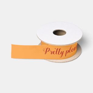 Cheesy Orange Personalisierte Meldung Satinband