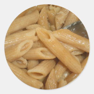Cheesy Pasta Runder Aufkleber