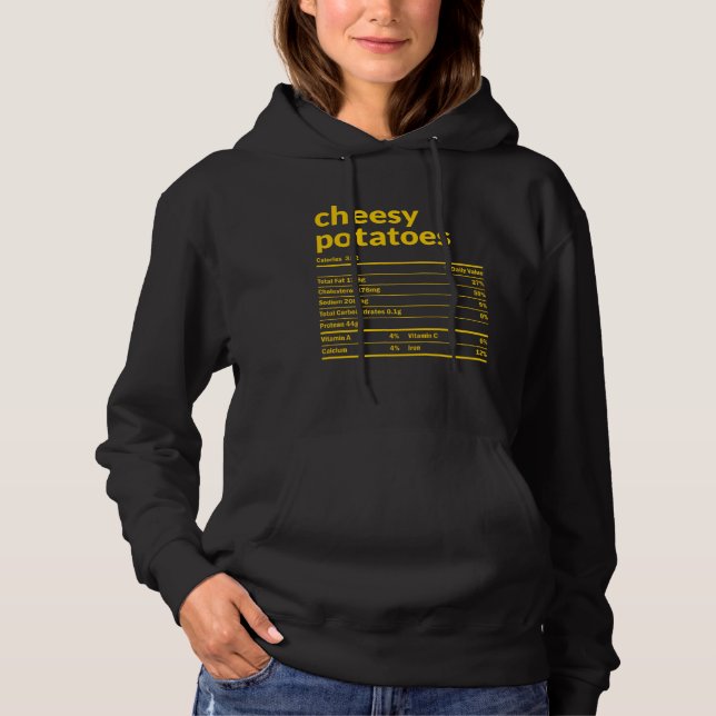 Cheesy Potatoes Nutrition Facts Thanksgiving Chris Hoodie (Vorderseite)