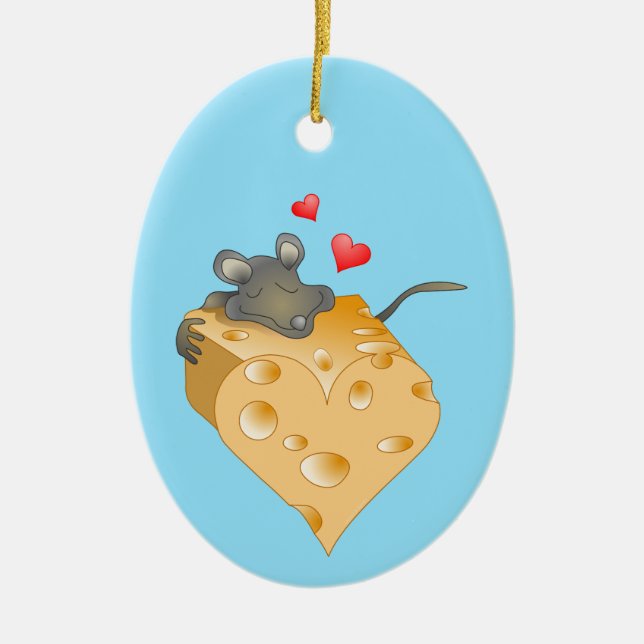 Cheesy Valentine Keramik Keramik Ornament (Vorne)