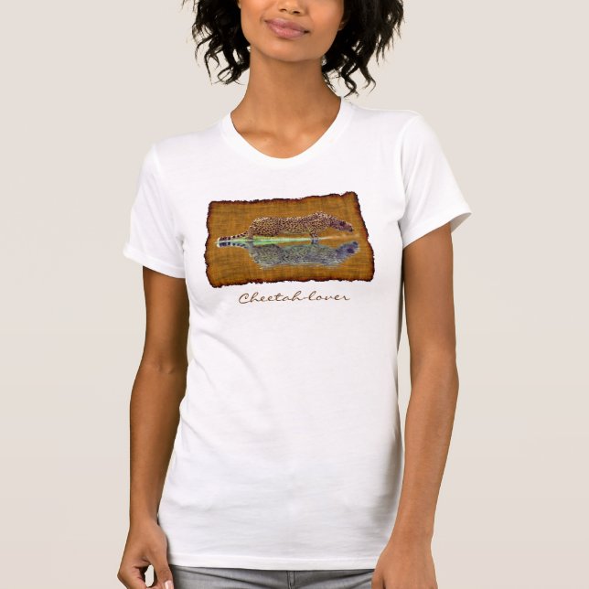 Cheetah African Big Cat Wildlife-Lover Art Shirt (Vorderseite)