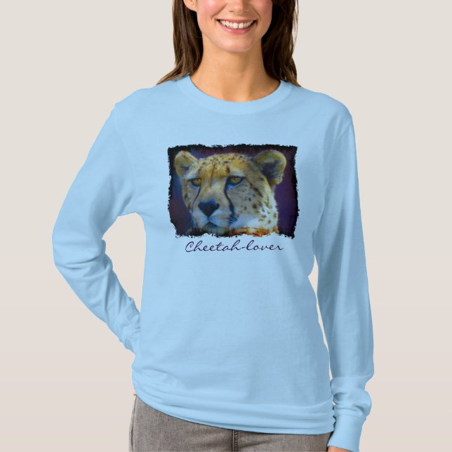 Cheetah African Big Cat Wildlife-Lover Art Shirt (Vorderseite)