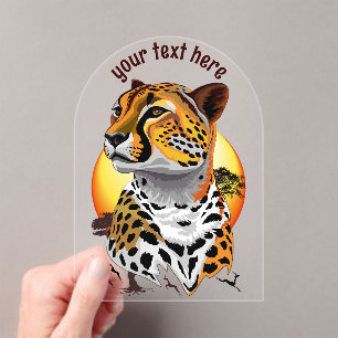 Cheetah African Feline Wild Animal Acryleinladungen