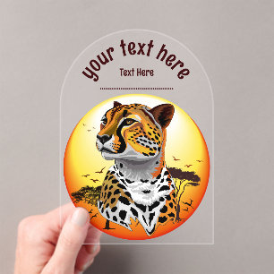 Cheetah African Feline Wild Animal Acryleinladungen