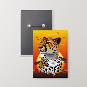 Cheetah African Feline Wild Animal Button