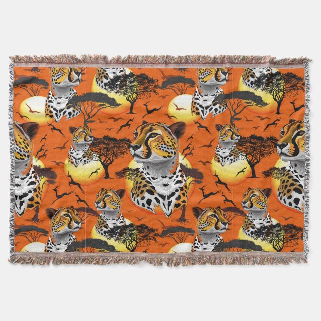 Cheetah African Feline Wild Animal Decke (Vorderseite)