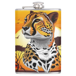 Cheetah African Feline Wild Animal Flachmann