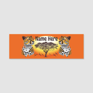 Cheetah African Feline Wild Animal Namensschild