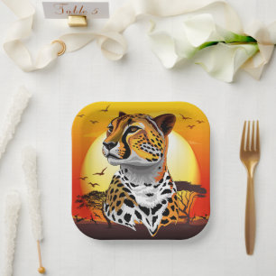 Cheetah African Feline Wild Animal Pappteller