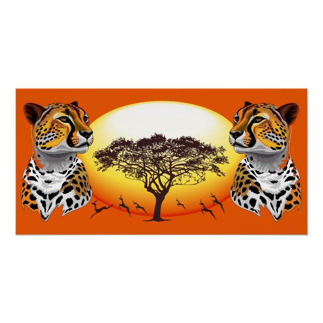Cheetah African Feline Wild Animal Poster (Vorderseite)