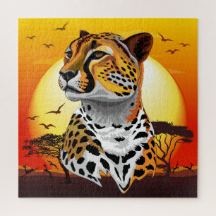 Cheetah African Feline Wild Animal Puzzle