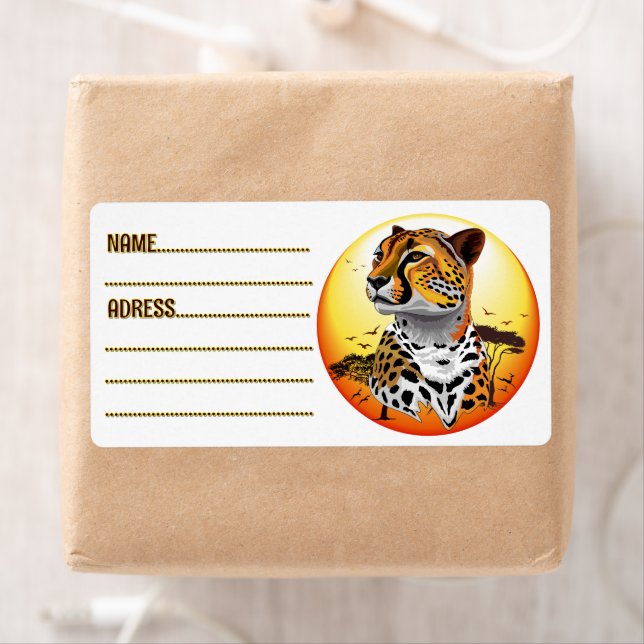 Cheetah African Feline Wilde Animal Square Busines (Insitu)